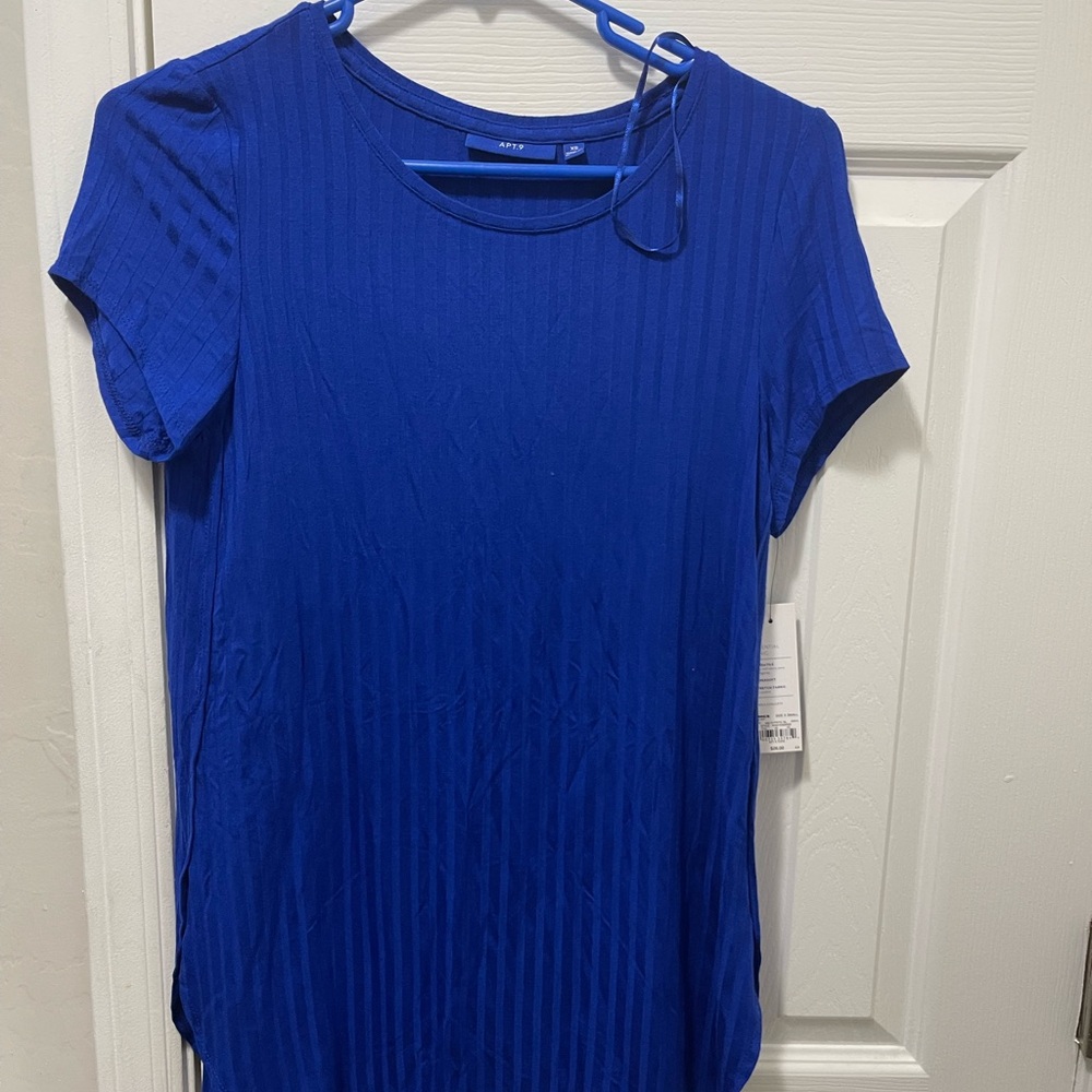 Apt. 9 Vibrant Blue Short Sleeve Top